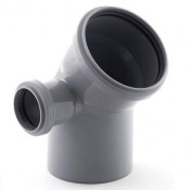 Отвод 110 * 45 гр. с выходом 50 ( Левый ) Политэк