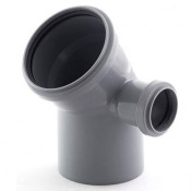 Отвод 110 * 45 гр. с выходом 50 (Правый) Политэк