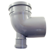 Отвод 110 * 90 гр. с выходом 50 ( Фронтальный ) Политэк