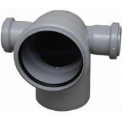 Отвод 110 * 90 гр. с выходом 50 ( Левый + Правый ) Политэк