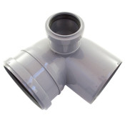 Отвод 110 * 90 гр. с выходом 50 (Правый) Политэк