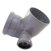 Отвод 110 * 90 гр. с выходом 50 ( Левый ) Политэк