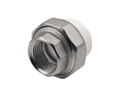 Муфта комбинированная разъемная, внутренняя резьба 20х1/2" белый EVER PLAST