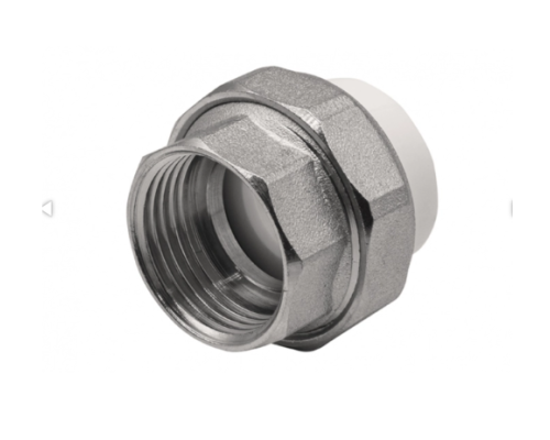 Муфта комбинированная разъемная, внутренняя резьба 25х1" белый EVER PLAST