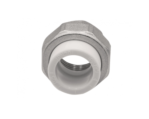 Муфта комбинированная разъемная, внутренняя резьба 25х1" белый EVER PLAST