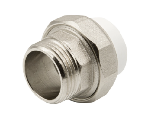 Муфта комбинированная разъемная, наружная резьба 25х1" белый EVER PLAST