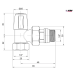 Кран (вентиль) радиаторный Icma 1/2" с антипротечкой угловой  (обратн.)