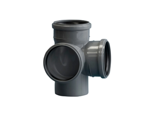 Крестовина двухплоскостная канализационная 110 * 110 * 110 * 90 гр. Политэк