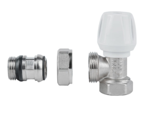 Кран (вентиль) радиаторный Icma 1/2" с антипротечкой угловой  (подающий)