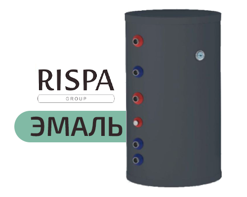 Бойлер "RISPA" SERBW 100L настенный подключение слева (эмалированное покрытие) с 1-м теплообменником 15кВт Объем 100л