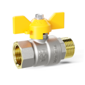 Кран шаровой газовый 1/2" вн/нар бабочка LD Pridе