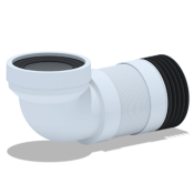 Удлинитель гибкий для унитаза угол 90 градусов 280-550 мм АНИ пласт K719R