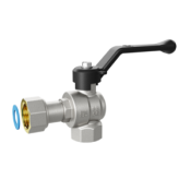 Кран шаровой угловой с накидной гайкой 1/2" ручка LD 15.В-НкГк.У.Р LD Pridе