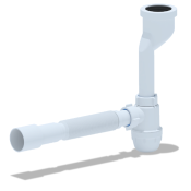 Сифон для писсуара U1016 40 мм с гибкой трубой 32х40/50 мм АНИ пласт