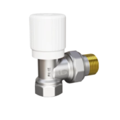 Кран радиаторный регулировочный угловой 1/2" (подача) 59.15.В-ГШ.Р.У LD Pride