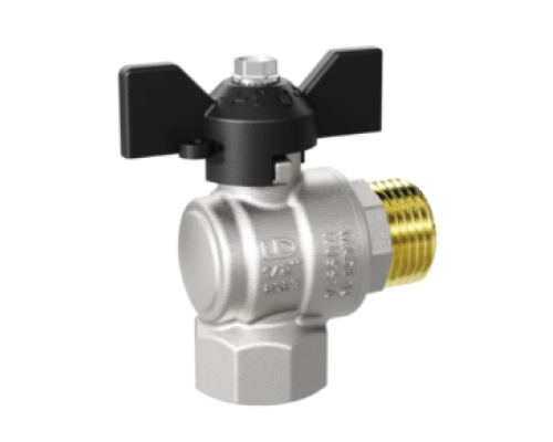 Кран шаровой угловой 1/2" вн/нар бабочка LD 15.B-Н.У.Б LD Pridе