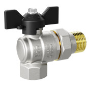 Кран шаровой угловой с американкой 1/2" бабочка LD 15.В-ГШ.У.Б LD Pridе